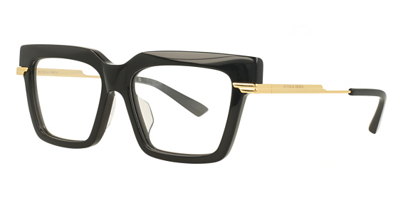 Bottega Veneta BV1243O - Black, Plastic, Rectangle frame