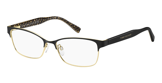 Tommy Hilfiger TH 2107/US - Matte Black Gold, Stainless Steel, Rectangle frame