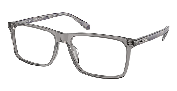 COACH HC6251U - Transparent Grey, Plastic, Rectangle frame