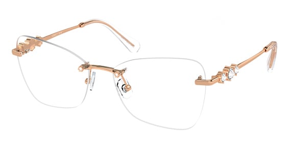 Swarovski SK1014 - Rose Gold, Metal, Cat Eye frame