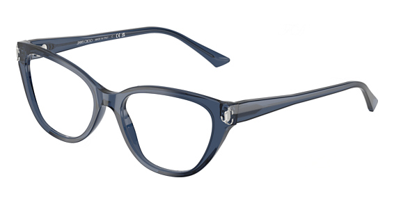 Jimmy Choo JC3011 - Transparent Navy, Plastic, Oval frame