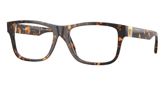 Versace VE3380 - Havana Tortoise, Plastic, Rectangle frame