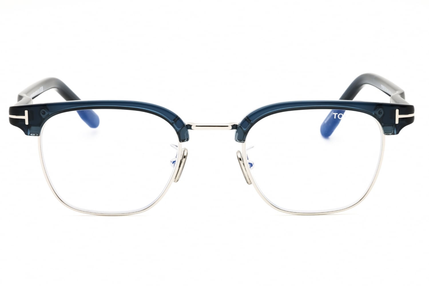 Tom Ford FT5932-D-B - Shiny Blue/clear, Acetate, Rectangle frame